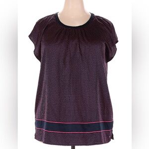 Tommy Hilfiger XXL short sleeve top red and blue silk